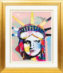 ' W 23' by Peter Max, Acrylic Embellished Offset Lithograph On Paper, Delta, offered Jan 2023
