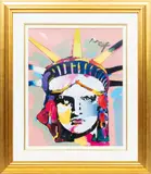 Peter Max, ' W 23', Acrylic Embellished Offset Lithograph On Paper, Delta