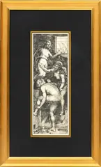 Jared French, ' W 5', Etching On Watermarked Laid Paper, C. 1930, Three Girls
