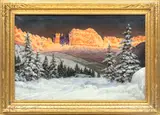 Alois Arnegger, ' W 36', Oil On Canvas, "Winter In The Dolomites"