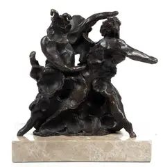 ' L 9' by Reuben Nakian, Bronze Sculpture, 1963, Dancing Couple, offered Jan 2023