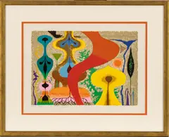 Yohanan Simon, ' W 19.5', Lithograph In Colors On Wove Paper, 20th Century, Untitled