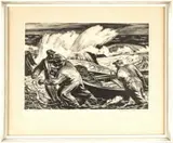 Robert von Neumann, ' W 13.75', Lithograph On Wove Paper, Beaching The Dory