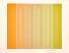 Richard Anuszkiewicz, ' W 14.25', Screenprint In Colors, On Wove Paper, C. 1972, Sun Keyed