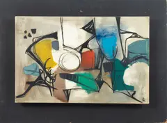 Rolf Cavael, ' W 19.75', Acrylic And Work On Paper, "No 55/74"