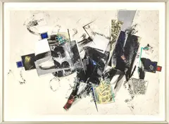 ' W 41.25' by Zigi Ben-Haim, Mixed Media On Paper, 1988, Untitled, offered Dec 2022