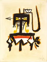 ' W 21.75' by Wifredo Lam, Lithograph In Colors, On Wove Paper, Affich Avant Lettre, offered Dec 2022
