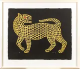 Victor Vasarely, ' W 38.5', Serigraph In Colors On Gallo-Cast-Paper With Embossing, C. 1988, Leopard