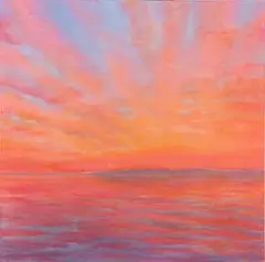 ' W 48' by Leslie Masters, Oil On Canvas, "Cloudy Sunrise", offered Dec 2022