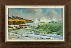 ' W 20' by Hiroshi Tagami, Oil On Canvas 1965, Seascape #9, offered Dec 2022