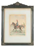 Stephan Pajaczkowski, ' W 8.75', Watercolor On Paper, 1953, 19th Century Polish Cavalryman
