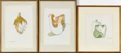 Untitled by Hugo de Soto, Ink Drawings On Paper 1968-1969, Vegetables, offered Dec 2022