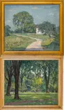 Ernest Harrison Barnes, ' W 24', Oils On Canvas, Two Pieces