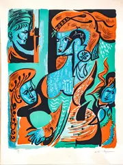 ' W 17' by André Masson, Lithograph In Colors, On Wove Paper, offered Dec 2022