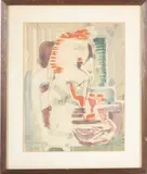 Jankel Adler, ' W 8', 1939, Watercolor On Paper