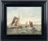 Hans Wacker, ' W 16', Oil On Canvas, 19th C, Maritime Scene