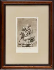 Untitled by Francisco Goya, ENGRAVING ON WOVE PAPER, UNOS A OTROS, offered Dec 2022