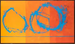Cleve Gray, ' W 85', Acrylic On Canvas, C. 2001, Homage To Sengia
