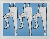 John Wesley, ' W 16', Screenprint In Colors, On Wove Paper, C. 1971, Whats Going On In The Halls