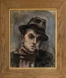 Sarkis Sarkisian, ' W 16', Oil On Canvas, 1934, Portrait Of A Man