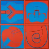 Kawashima Takeshi, ' W 49', Acrylic On Canvas, C. 1968, New York 488