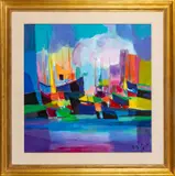 Marcel Mouly, ' W 38.75', Acrylic On Canvas, C. 1998, Les Cognes Pourpres