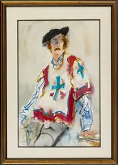 Untitled by Richard Jerzy, 1971, Watercolor On Paper, offered Nov 2022