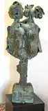 Thomas F. McClure, ' W 22', Bronze Abstract Outdoor Sculpture, Depicting Two Figures