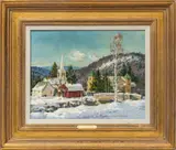 Donald Allen Mosher, ' W 18', Oil On Canvas, 1990, Jackson, New Hampshire