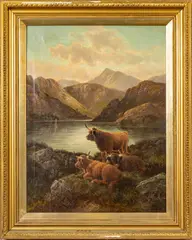 Albert Dunington, ' W 29.5'' 'Loch Long Highlanders, 1908, Oil On Canvas, C.