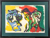 ' W 41' by Karel Appel, Lithograph In Colors, On Wove Paper Two Flowering Heads, offered Nov 2022