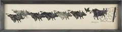 Antonio Frasconi, ' W 30', Woodcut On Paper, "East Wind"
