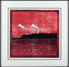 Daniel Lang, ' W 17', Woodcut In Colors On Wove Paper, 1970, BATTERSEA POWER STATION