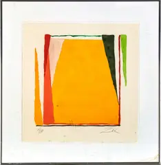 Larry Zox, ' W 17.75', Serigraph In Colors On Wove Paper, Untitled Abstract