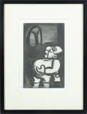 Georges Rouault, ' W 7.5', Etching And Aquatint With Roulette, 1932, Pedagogue (from Reincarnations Du Pere Ubu)