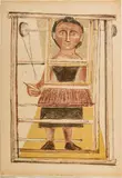 Massimo Campigli, ' W 15', Lithograph In Colors "Woman At The Loom"