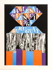 Antonio Frasconi, ' W 17', Screenprint, C. 1968, "34 Bienal Venice"