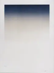 ' W 18.5' by Eric Orr, Etching In Colors On Wove Paper, 1989, Untitled (blue), offered Nov 2022