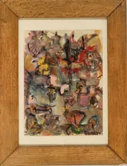 Untitled by Jack Faxon, GOUACHE ON CANVAS, offered Nov 2022