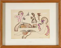 Untitled by Jack Faxon, 1968, WATERCOLOR PENCIL, offered Nov 2022