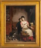Lemuel Wilmarth, ' W 18', Oil On Canvas, 1883, "Please May I Keep Him"