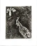 Marc Chagall, ' W 9.4', Etching On Montval Laid Paper, C. 1927-31, Le Paon Se Plaignant A Junon