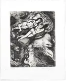 Marc Chagall, ' W 9.4', Etching On Montval Laid Paper, C. 1927-31, La Vieille Et Les Deux Servantes