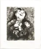 Marc Chagall, ' W 9.4', Etching On Montval Laid Paper, C. 1927-31, La Jeune Veuve