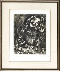' W 9.4' by Marc Chagall, Etching On Montval Laid Paper, C. 1927-31, Les Devineresses, offered Oct 2022