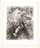 Marc Chagall, ' W 9.4', Etching On Montval Laid Paper, C. 1927-31, Le Cerf Malade
