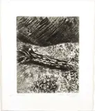 Marc Chagall, ' W 9.4', Etching On Montval Laid Paper, C. 1927-31, Le Chene Et Le Roseau