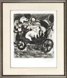 Marc Chagall, ' W 9.4', Etching On Montval Laid Paper, C. 1927-31, Le Berger Et Son Troupeau
