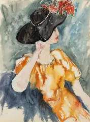Untitled by Richard Jerzy, WATERCOLOR ON WOVE PAPER, offered Oct 2022