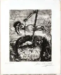 Marc Chagall, Untitled, 1927-30, ETCHING ON MONTVAL LAID PAPER